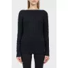 Cotton knit sweater with pattern