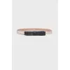 Leather belt with bow