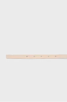 Leather belt with bow