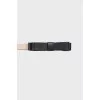 Leather belt with bow