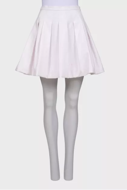 White pleated skirt