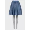 Blue pleated skirt