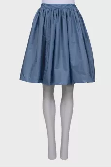 Blue pleated skirt