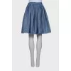 Blue pleated skirt