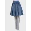 Blue pleated skirt