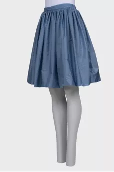 Blue pleated skirt