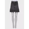 Gray denim skirt