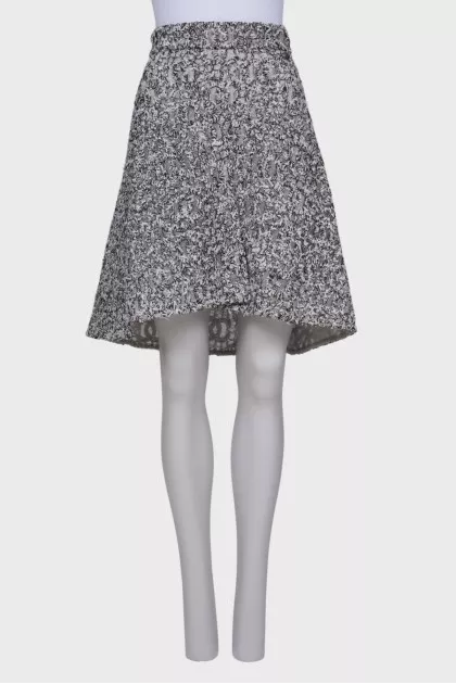 Black and white lurex skirt