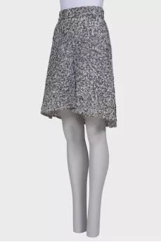 Black and white lurex skirt