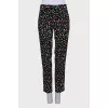 Straight leg trousers with color print