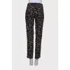 Straight leg trousers with color print