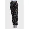 Straight leg trousers with color print