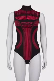 Combination color bodysuit with zipper