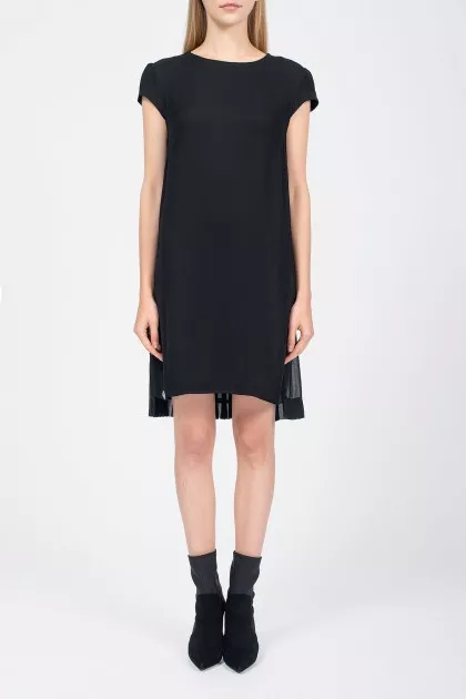 Black dress with ruffled bottom