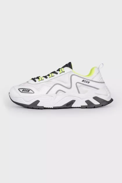 Men's sneakers with neon inserts