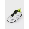 Men's sneakers with neon inserts