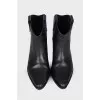 Leather black Cossacks Dawyna