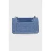 Leather bag with denim
