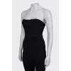 Wool top with imitation corset