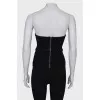 Wool top with imitation corset