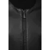Black leather jacket with lace lining