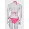 Pink printed swimsuit with tag 