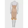Translucent feather dress with tag