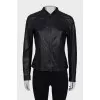 Black leather jacket