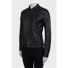 Black leather jacket