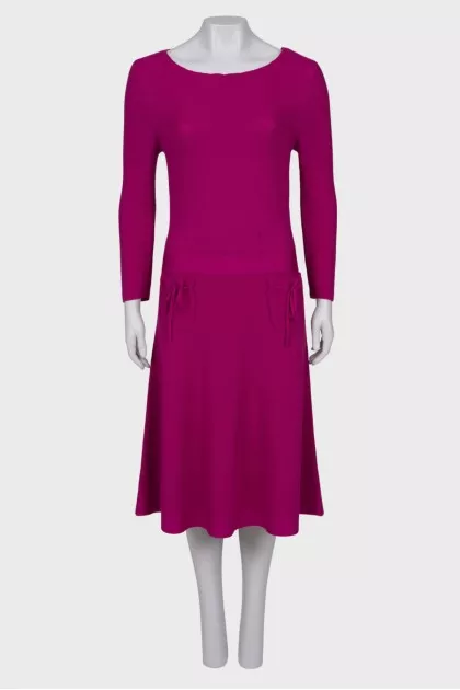 Wool dress with pockets