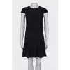 Black lace dress with ruffles