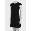 Black lace dress with ruffles