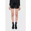 Black plush micro shorts