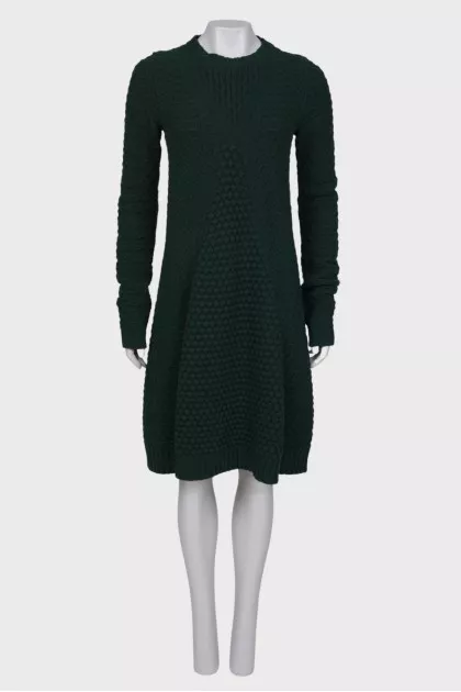 Woolen green dress