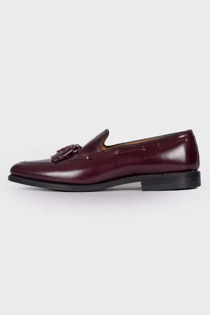 Men's leather tassel loafers