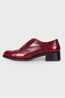Burgundy men's brogues