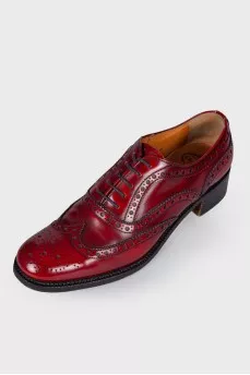 Burgundy men's brogues