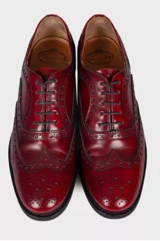 Burgundy men's brogues