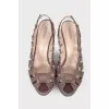 Open toecap leather sandals