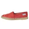 Red suede espadrilles