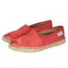 Red suede espadrilles