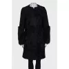 Combined coat with fur