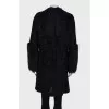 Combined coat with fur
