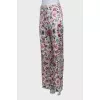 Printed silk trousers