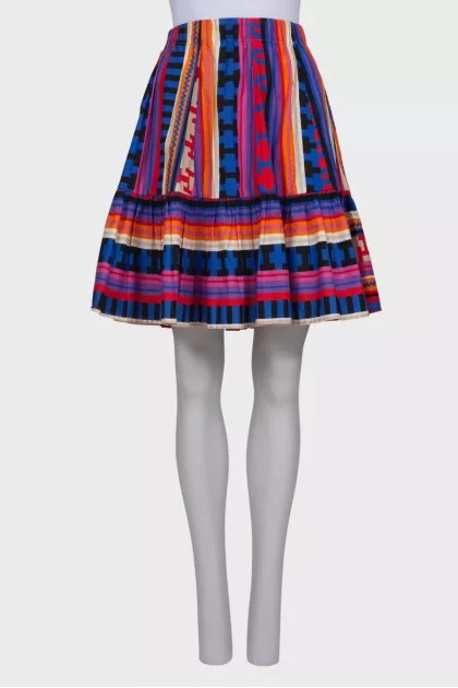 Multicolor skirt with ruffles
