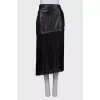Fringed leather skirt