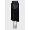 Fringed leather skirt
