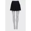 Flared black shorts