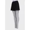 Flared black shorts
