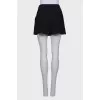 Flared black shorts